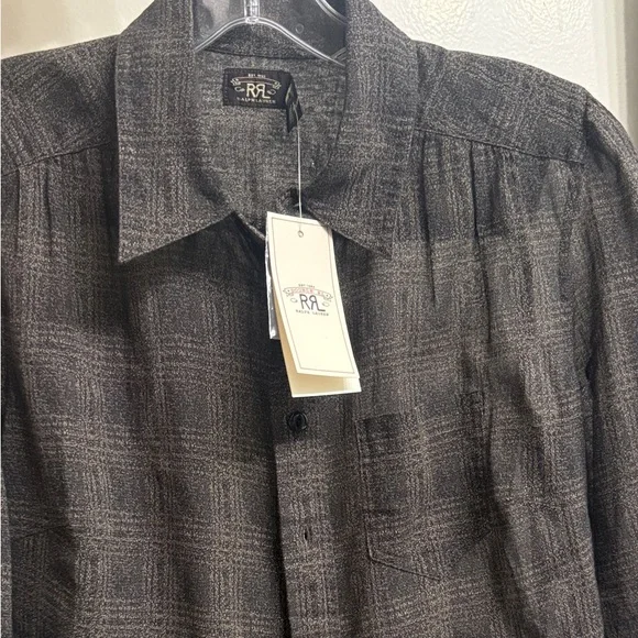 NWT Ralph Lauren Double RL Dark Plaid Cotton Blouse - Picture 3 of 4